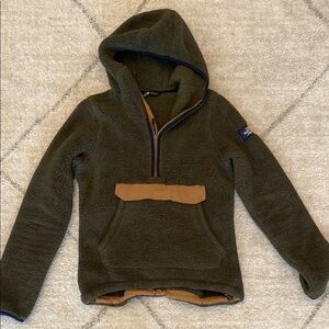 Women’s The North Face Campshire Olive Green and Tan Fleece Hoodie
